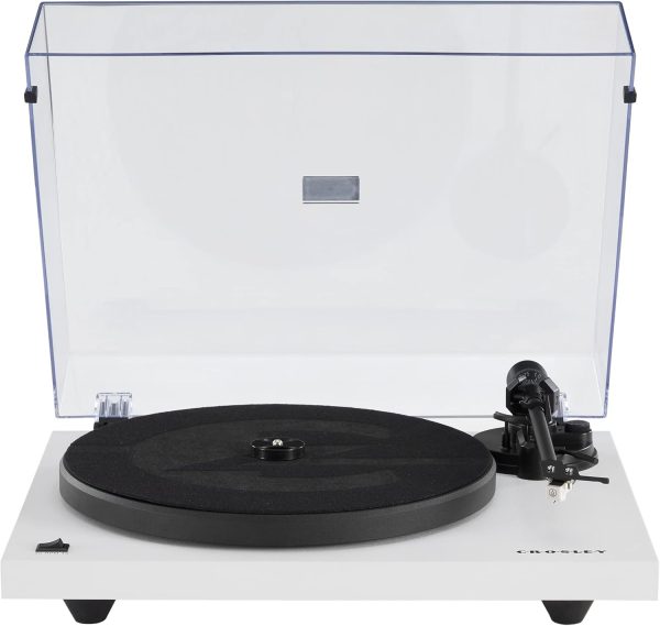 Crosley C6B-WH Belt-Drive Bluetooth Turntable Record Player with Adjustable Tone Arm, White - Image 9