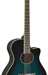 Yamaha APX600 OBB Thin Body Acoustic-Electric Guitar, Oriental Blue Burst